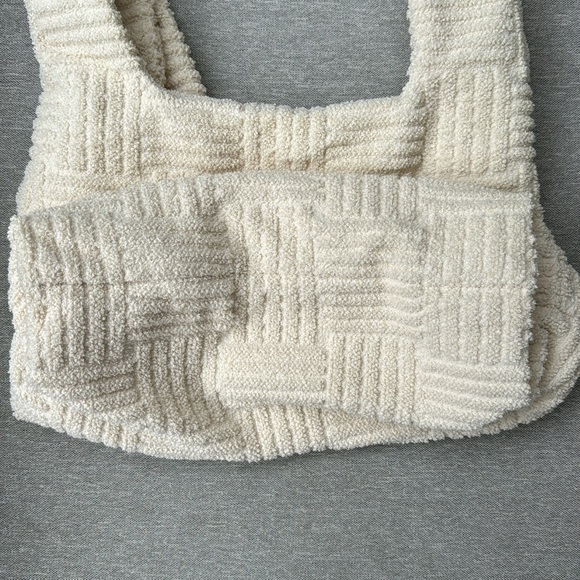 Bottega Veneta Cream Towel-Knit Shopping Bag - Picture 3 of 4